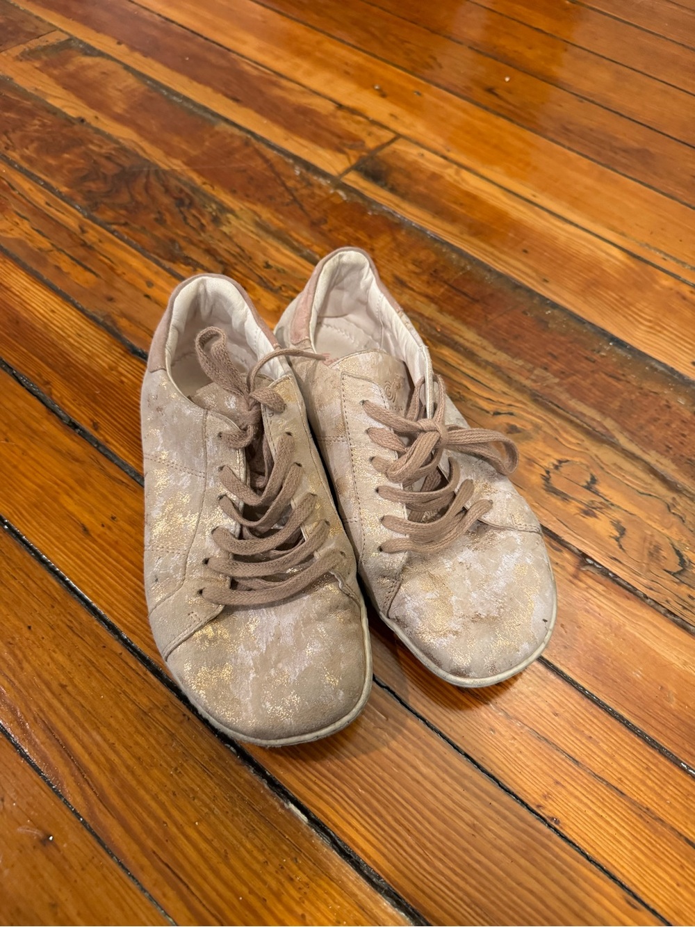 Groundies Urban Barefootwear Taupe & Rose Gold Leather Shoe